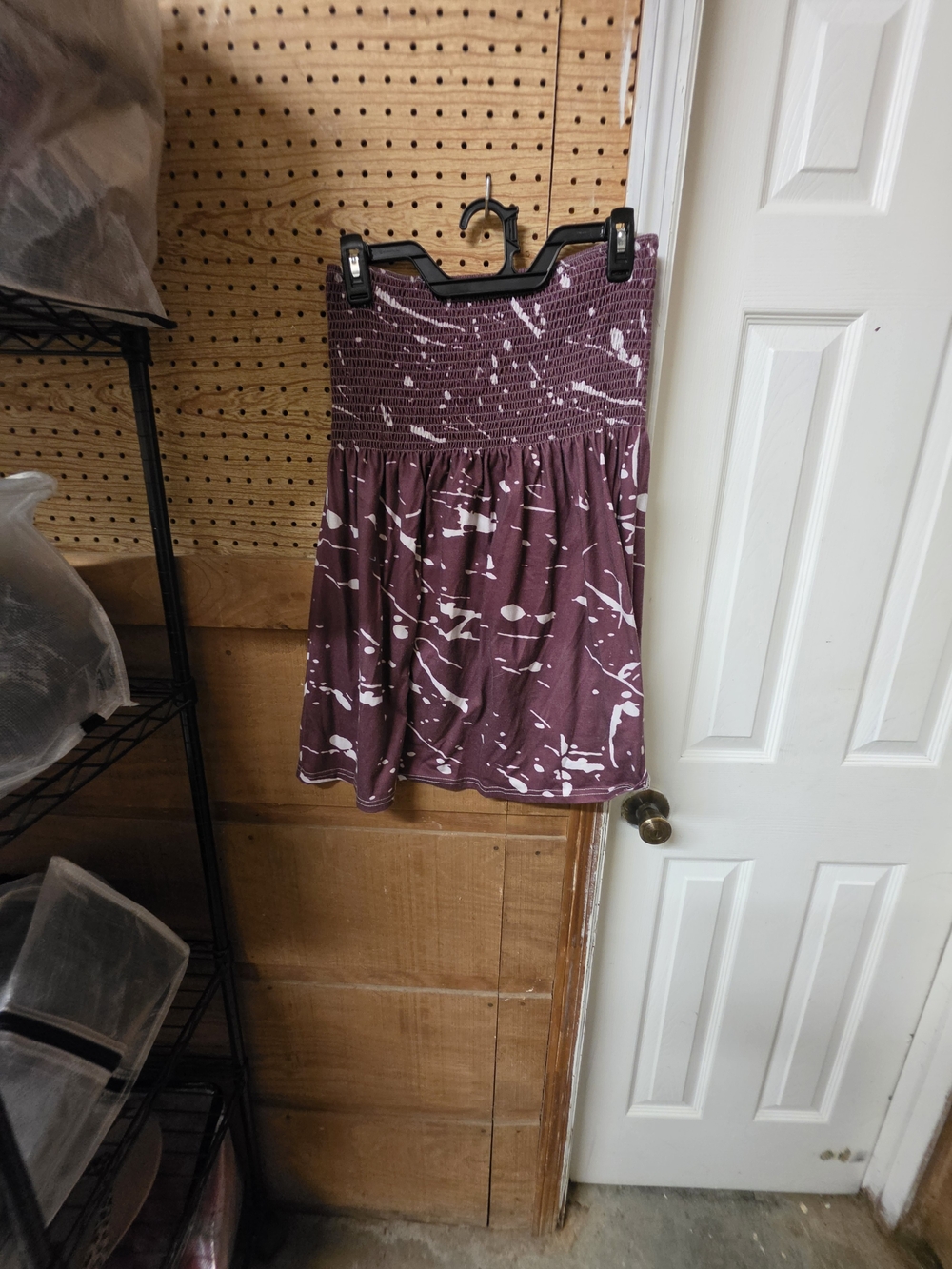 Burgundy And White Tube Top